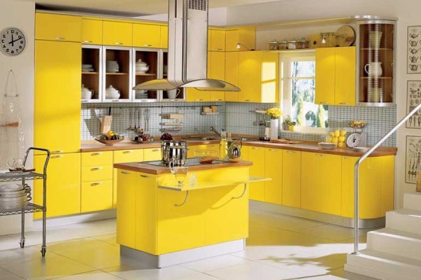 Желтая кухня зарядит оптимизмом на весь день