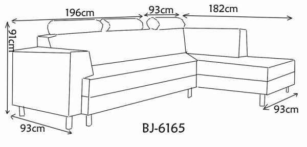 Рисунок 1 - размеры дивана
