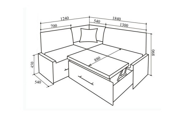 Рисунок 2 - диван со спальным местом