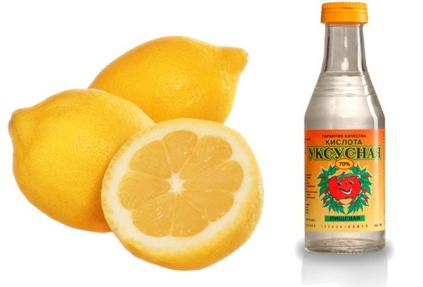 Уксусная эссенция и сок лимона как домашнее средство для чистки духовки