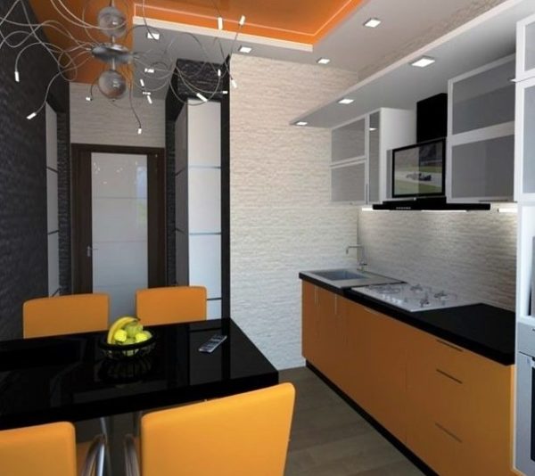 Стиль минимализм позволяет создать комфортное пространство, используя только необходимые предметы кухонного гарнитура в малогабаритной кухне частного дома
