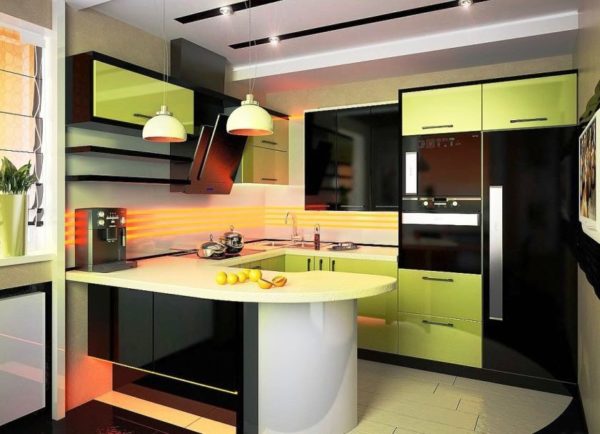 Фото современного дизайна маленькой кухни