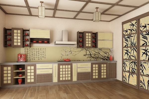 выбор кухонной мебели в японском стиле