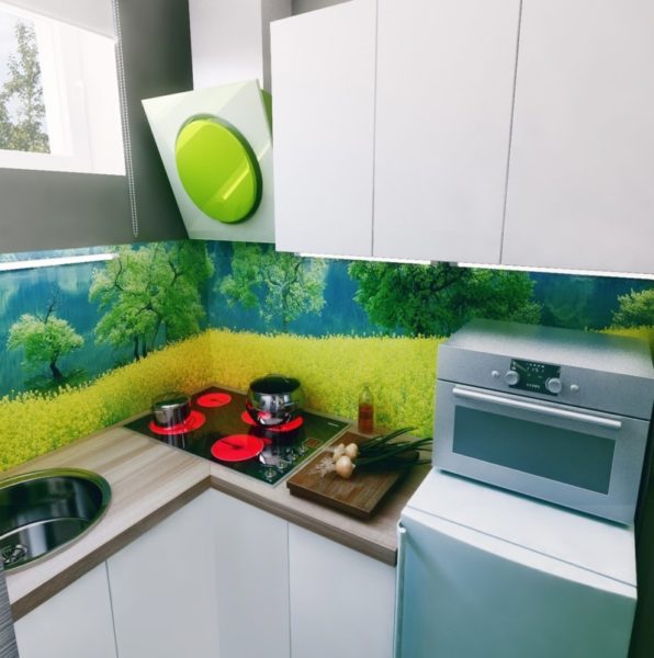 Вариант дизайна кухни-студии площадью 20 кв. метров