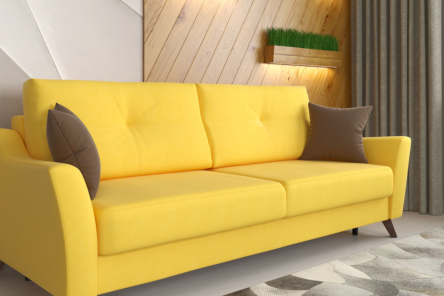 Желтый диван хофф