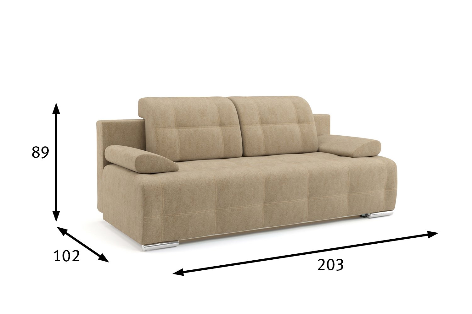 угловой диван лион размеры