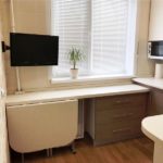 2 Очень хорошая идея - складная мебель на кухне площадью 5 квадратных метров