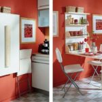 Очень хорошая идея - складная мебель на кухне площадью 5 квадратных метров