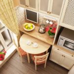 Не расстраивайтесь, если ваша кухня очень маленькая, и имеет площадь всего лишь 5 кв. м, даже такую ситуацию можно использовать в свою пользу при дизайне помещения