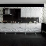 Черно-белые кухни – дизайн