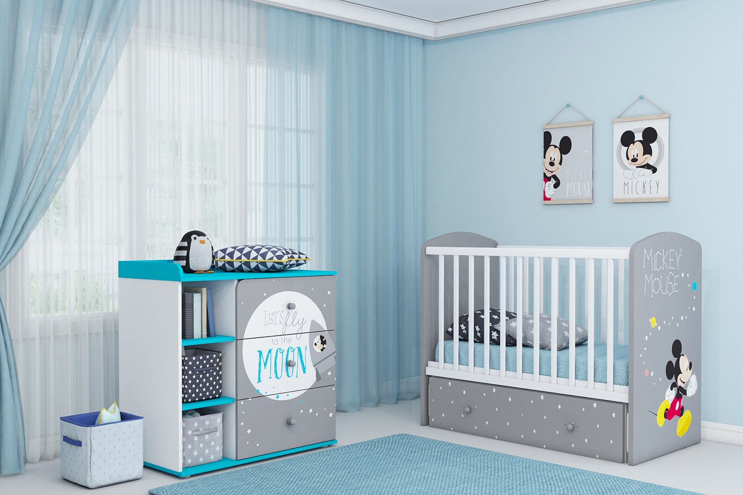 детские кроватки для новорожденных комод