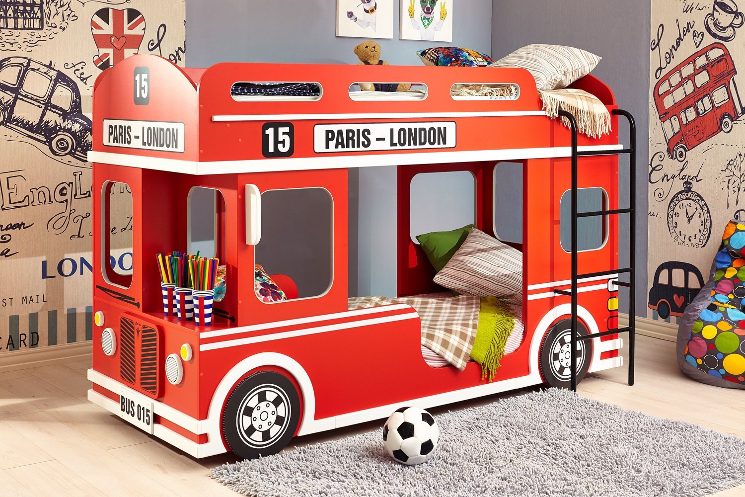 двухъярусная кровать лондонский автобус