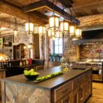 Дизайн кухни в стиле шале