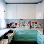 интерьер маленькой кухни