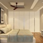 красивая идея потолка из гипсокартона в спальне