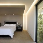 потолок из гипсокартона на потолке в спальне, отборная идея