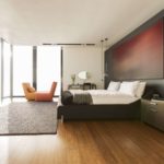 прямой потолок из гкл в спальной комнате