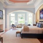 спальня в стиле прованс с гипсокартонным потолком