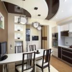 Натяжной комбинированный потолок